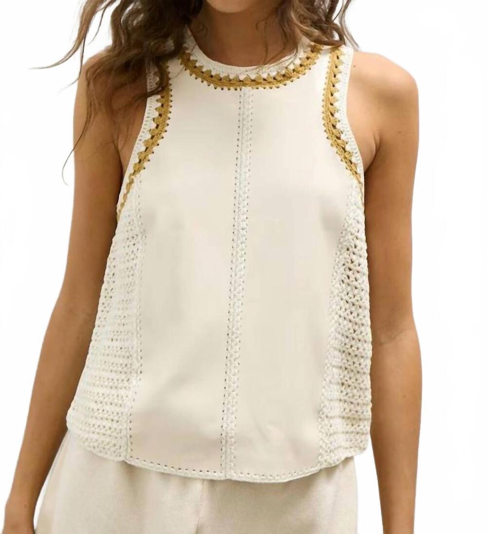 NEW MELISSA NEPTON celeste tank top in cream
